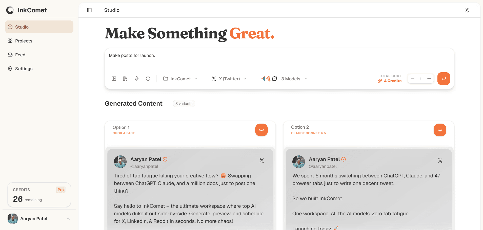 InkComet Creator Studio